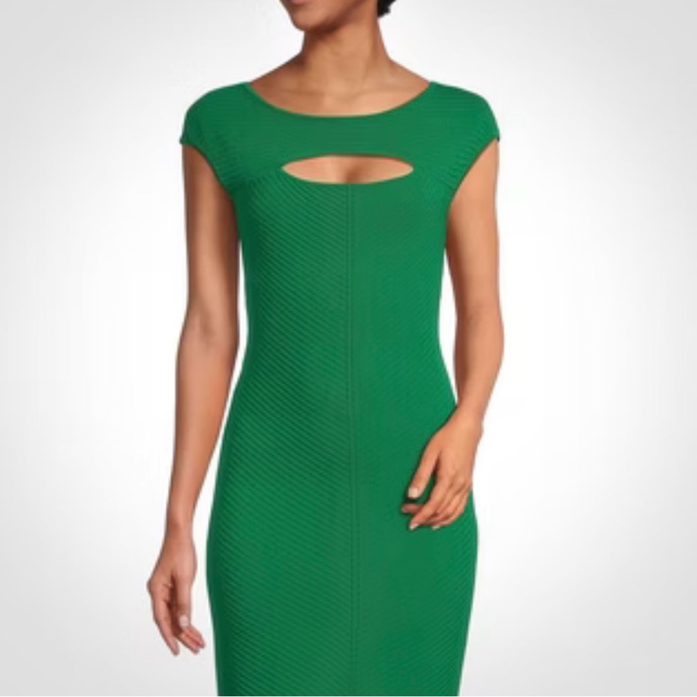 Green Cap Sleeve Dress